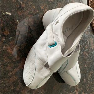 Lacoste white leather shoes